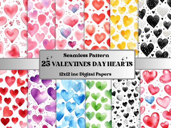 Download Valentine's Day Heart Pattern Paper - Valentine Collection
