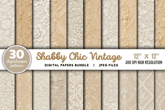 Download Shabby Chic Vintage Bridal White Pattern - White Collection