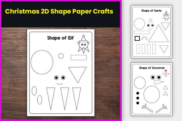 Download Christmas 2D Shape Paper Crafts for Kids - Paper crafts Collection