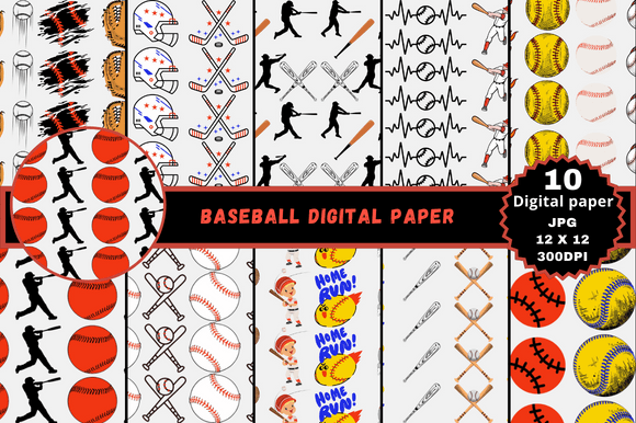 Download Baseball Digital Paper - Premium Bundle