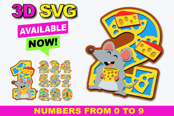 Download Cheese Numbers Numbers 3D SVG - Cheese Collection