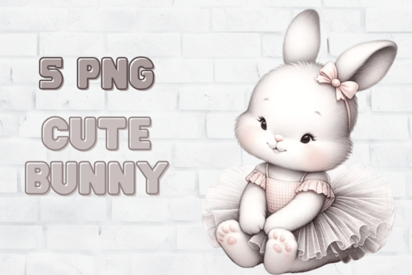 Download Cute Bunnies in Tutu, Baby Rabbit Decor - Bunnies Collection