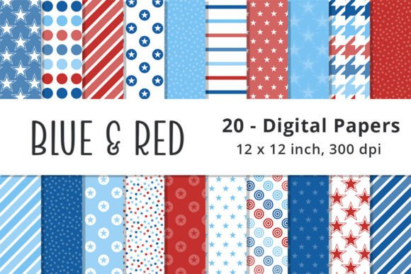 Download Red, White, and Blue Digital Paper - Premium Resources