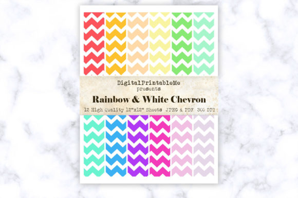 Download Neon White Zigzag Digital Paper, Pastel - White Collection