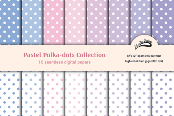 Download Pastel Polka Dots Digital Paper Bundle - Pastel polka dots Collection
