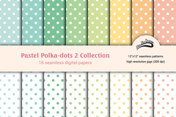 Download Pastel Polka Dots Digital Paper Bundle - Pastel polka dots Collection