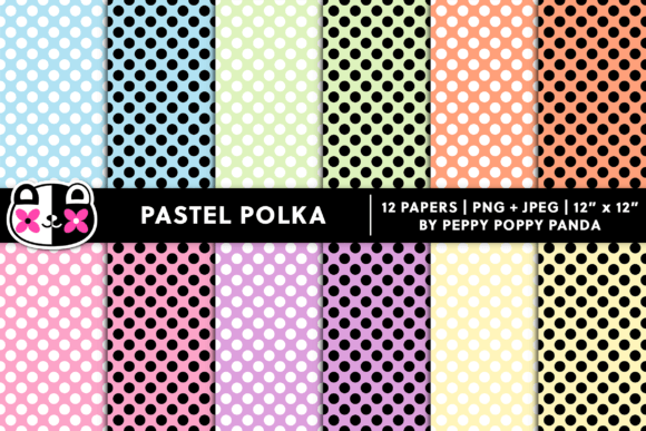 Download Seamless Pastel Polka Dots Digital Paper - Pastel polka dots Collection
