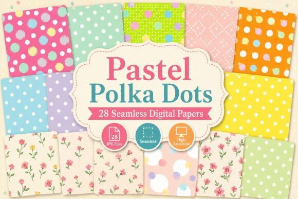 Download Pastel Polka Dots Seamless Pattern - Pastel polka dots Collection