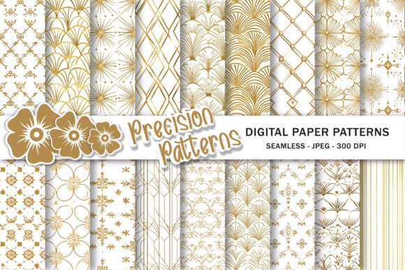 Download Art Deco Gold and White - White Collection