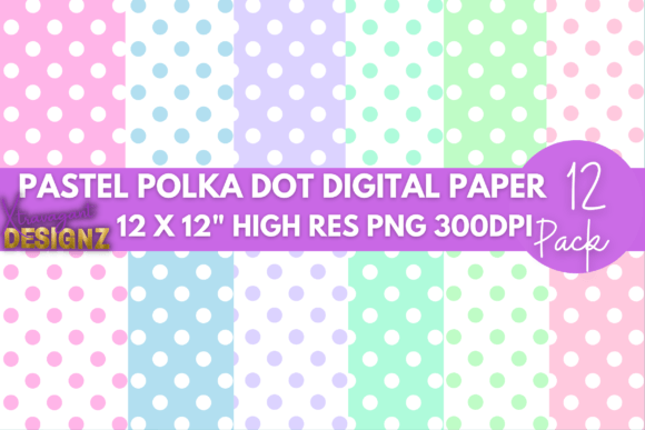 Download Pastel Polka Dots Digital Papers - Pastel polka dots Collection