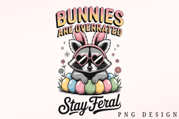 Download Bunnies Are Overrated Raccoon Easter PNG - Bunnies Collection