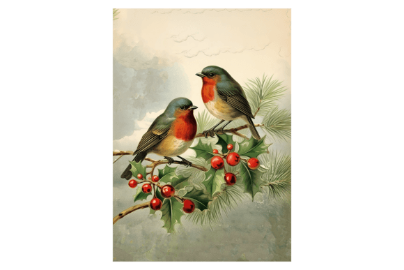 Download Xmas Robins Christmas Card - Xmas Collection